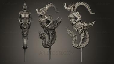 Figurines of griffins and dragons (STKG_0018) 3D model for CNC machine
